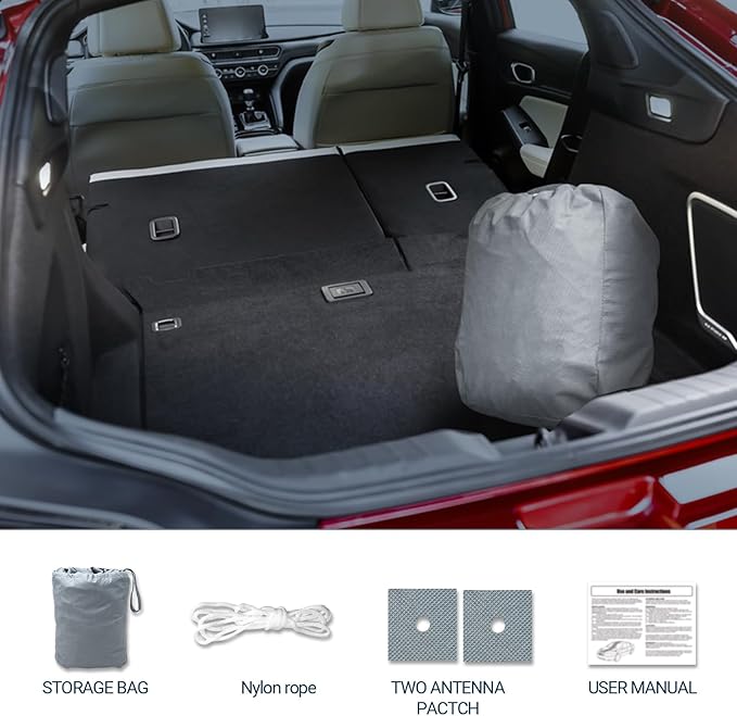 Season Guard Sedan 205" Car Cover, Dustproof Lightweight Indoor & Outdoor | Breathable polypropylene layer, fits sedans up to 205", includes storage bag & antenna patch, elastic hem for secure fit