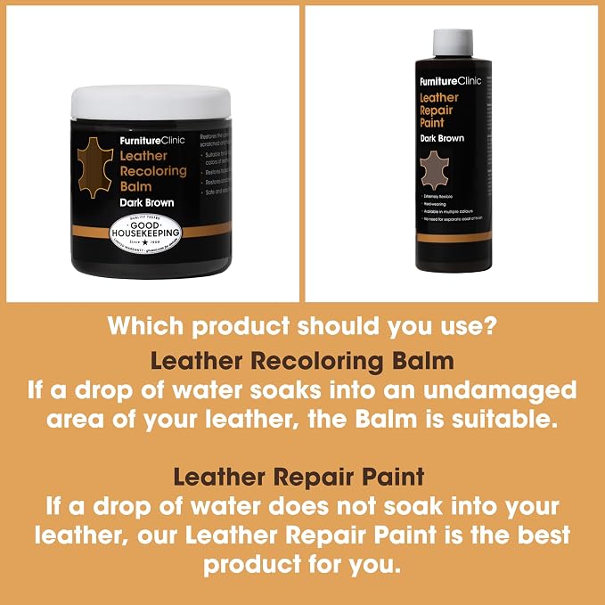 Furniture Clinic The Original Leather Recoloring Balm | Pine Green Leather Dye | Repair Scratched, Faded, & Worn Leather | Restore Your Leather Couches, Sofas, Car Seats| 250 ml / 8.5 fl oz