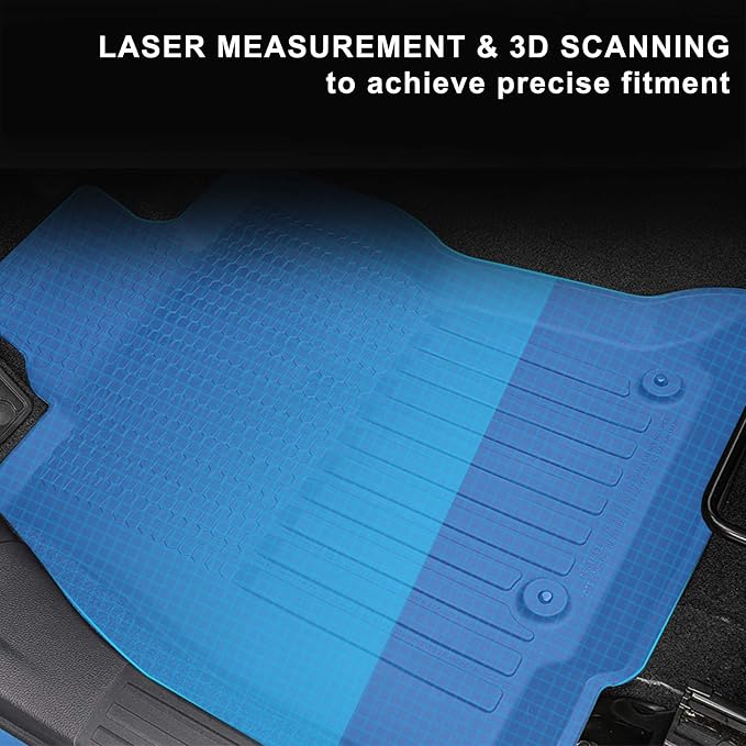 Kiwi Master Floor Mats for 2019-2024 Subaru Forester | OEM Replacement J501SSJ030, Custom Fit All Weather Car Mats, Heavy Duty TPE Floor Liners, Front & Rear 2 Row Set, Black