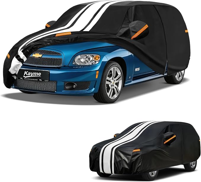 Kayme Chevrolet HHR Car Cover Waterproof All Weather for Automobiles, Custom Fit for Chevy HHR (2005-2012), Gift with Tape/Towel, Outdoor Full Exterior Cover Rain Snow Sun UV Protection.