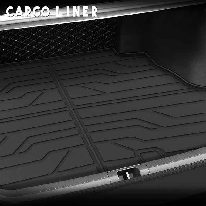 KARPAL Floor Mats for Toyota Camry 2018-2024 FWD Only (Not Fit Hybrid or AWD), Custom Fit All Weather TPE Floor Liners, 1st & 2nd Row & Cargo Liner, Camry Accessories
