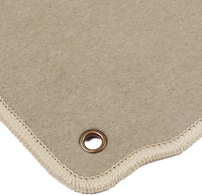 Fit 2008-2017 Mitsubishi Lancer Floor Mats Nylon Beige | IKON MOTORSPORTS, 4PCS Auto Car Front Rear Car Mats Carpets Replacement Factory Fitment 2009 2010 2011 2012 2013 2014