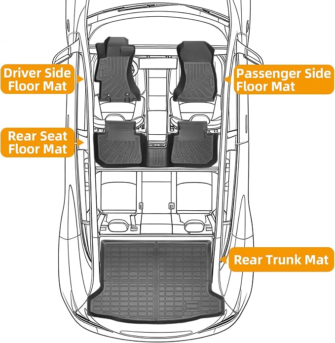 Floor Mats for Subaru Crosstrek 2013-2016-2017,for Subaru Impreza 2012-2016 | Front Rear Mats & Cargo Mat, TPE Anti-Slip Waterproof Summer Winter Floor Liners Crosstrek Floor Mats Accessories