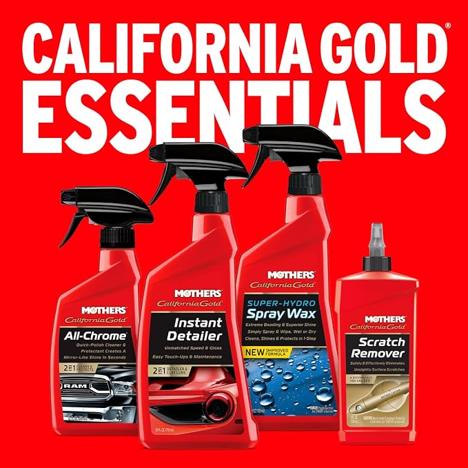 Mothers California Gold Instant Detailer, 24 oz. (08224) | Removes Smudges, Dust & Fingerprints, Boosts Gloss & Slickness, Lubrication for Clay Bars, Quick Touch-ups & Maintenance