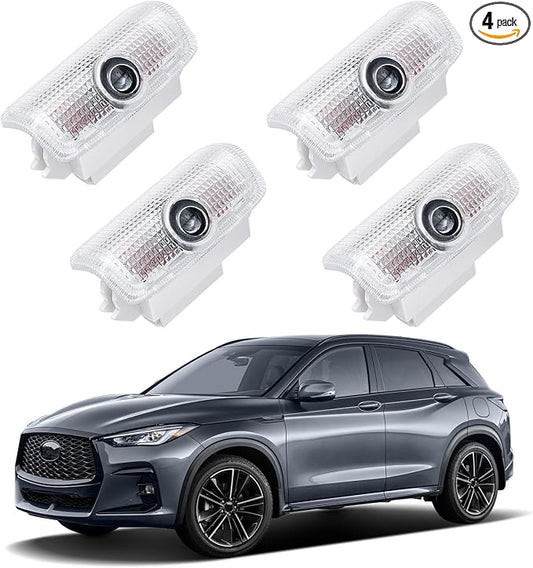 Car Door Lights Logo Projector - [4 Pack] 4K HD Puddle Lights for Q50/Q60/Q70/QX50/QX55/QX60/QX70/FX37/FX50/QX80/QX56/G35/G37/EX35/EX37