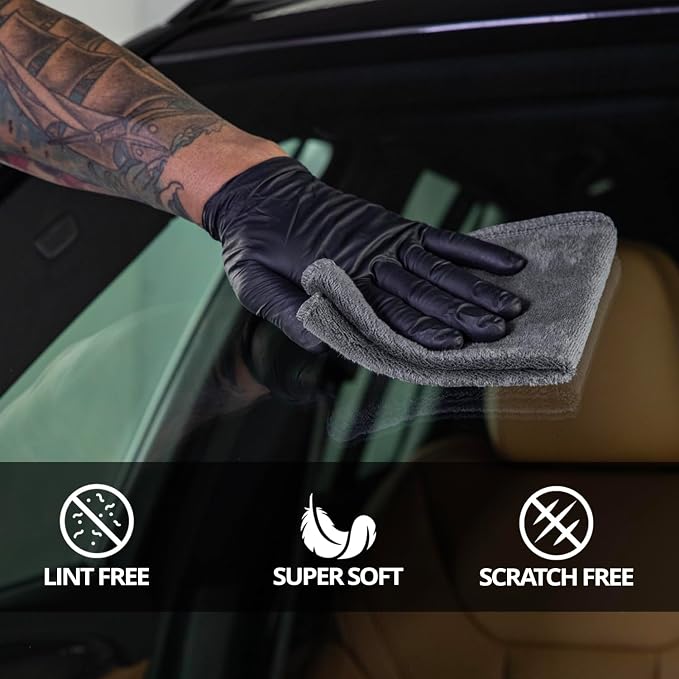 CERAKOTE Microfiber Towels (12 Pack) - Cleaning and Application Towels - Durable 300 GSM Lint-Free Material - Ideal for Cars, Home, Shop and Office