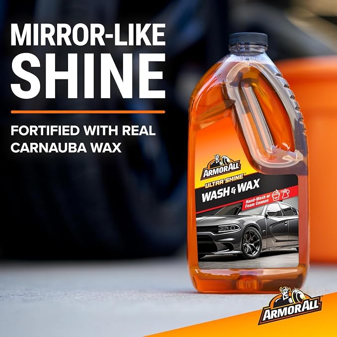 Armor All Ultra Shine Car Wash and Car Wax, Cleaning Fluid for Cars, Trucks, Motorcycles, 64 Fl Oz Each (Pack of 4)