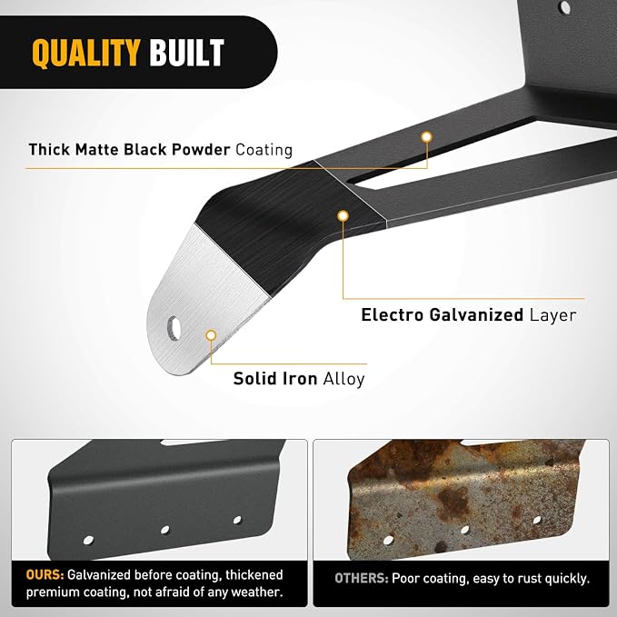Nilight 54 inch Curved LED Light Bar Bracket Mounting Upper Windshield Roof Cab Brackets Compatible with Ford F250 F350 F450 Super Duty 1999-2016