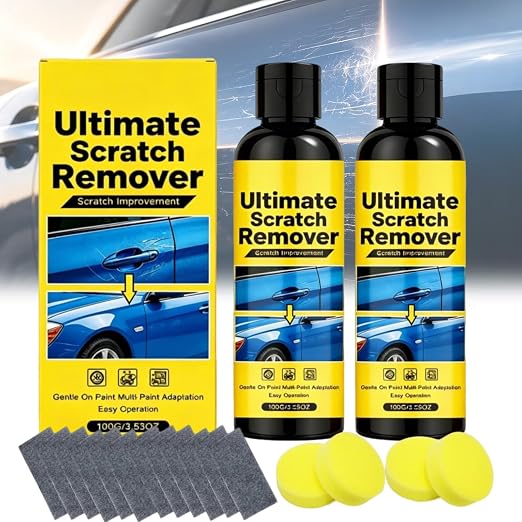 Car Scratch Remover, 60-Second Surface Scratch Fix | Quick Fix Removal Paste for Deep Scratches, All Paint Colors Polishing Kit, 100g/3.53oz (2 Set)