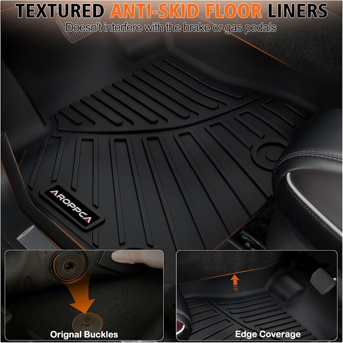 All Weather Car Floor Mats for 2025 2026 Nissan Kicks S/SV/SR, TPE Rubber Floor Liners Anti-Slip Full Set Automotive Mats for 2025 2026 Nissan Kicks Accessories