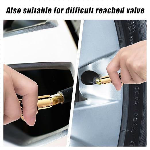 Tallew 20 Pack Dual Head Tire Pressure Gauge Heavy Duty Air Pressure Tire Gauge for Auto Truck Car RV Van Gage Range 10-150PSI, 1-10Bar (Gold)