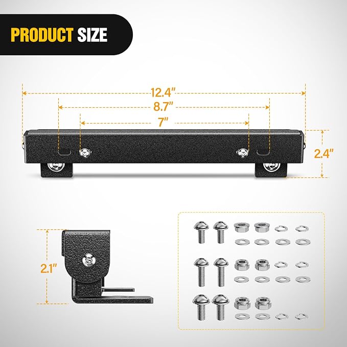 Nilight Universal Flip-Up Plate Frame for 10" Hawse Fairlead Mount Front License Bracket Holder Relocation Bumper Winch Mount Roller Fit for Most Pickup Trucks Off-Road Cars SUVs