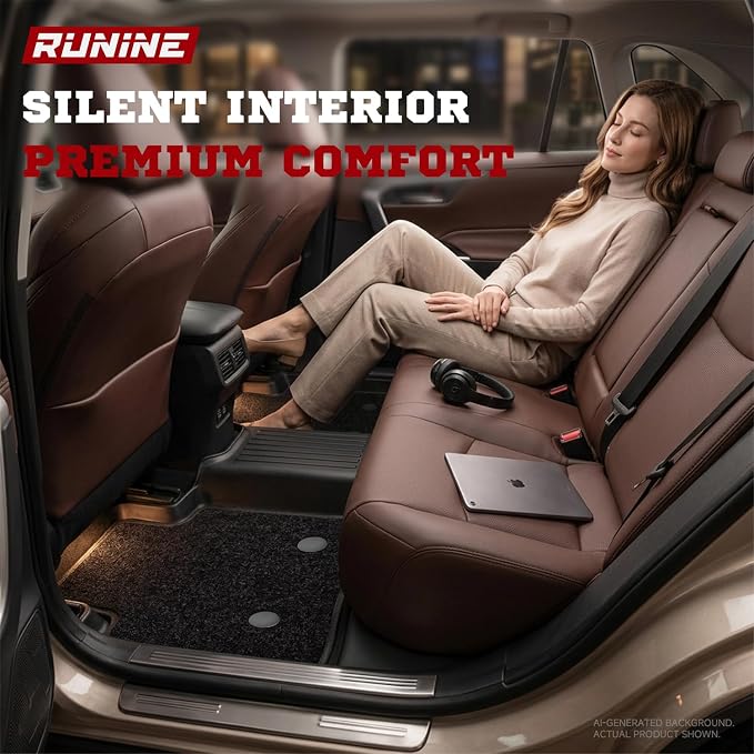 Floor Mats for 2026 Toyota RAV4 Plug in Hybrid (Suitable for PHEV), Cargo Mat and Backrest Mats, Dual Layers Custom Fit TPE All Weather 2026 RAV4 Floor Mats Full Set, 2026 RAV4 PHEV Accessories