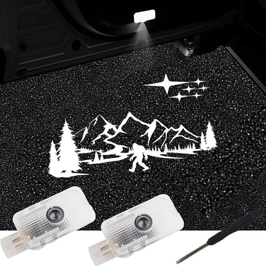Car Puddle Lights, No Fade Car Door Lights Logo, Led Puddle Lights Compatible with Forester Outback Ascent Legacy XV 2P (White)