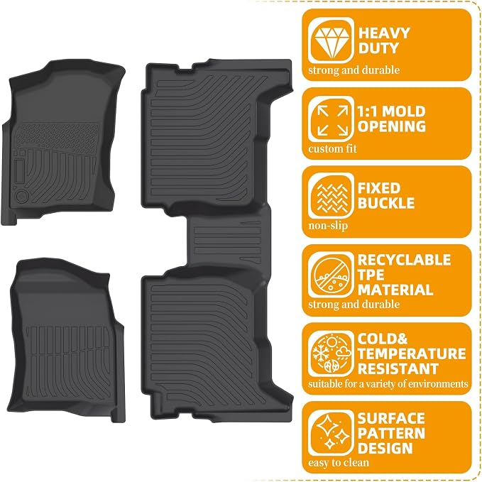 Floor Mats for Toyota 4Runner 1996-2002, 3rd gen 4runner Floor Mats | Custom Fit TPE All Weather Protection Floor Liners, Non-Slip Waterproof Floor Mat Car Accessories