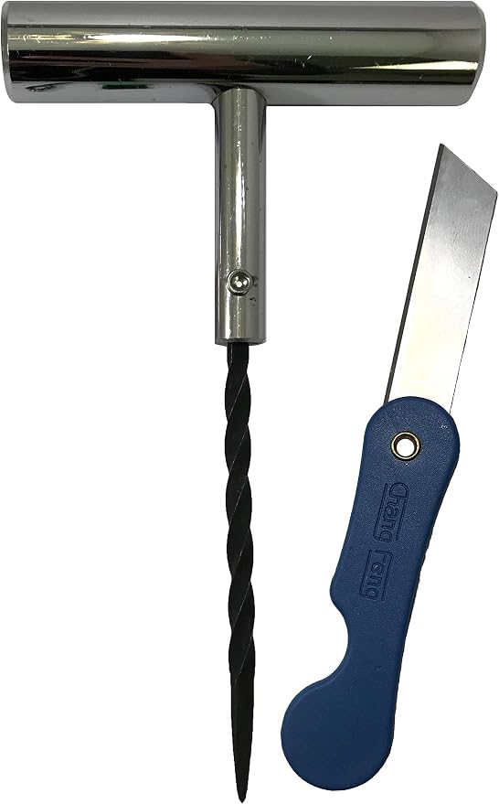 Tire Plug Kit 65 Piece - Flat Tire Repair Kit - Heavy Duty Plug Probe & Needle Tool- Fix for Car Truck Motorcycle ATV RV Jeep & More - All in One Puncture Repair Kit