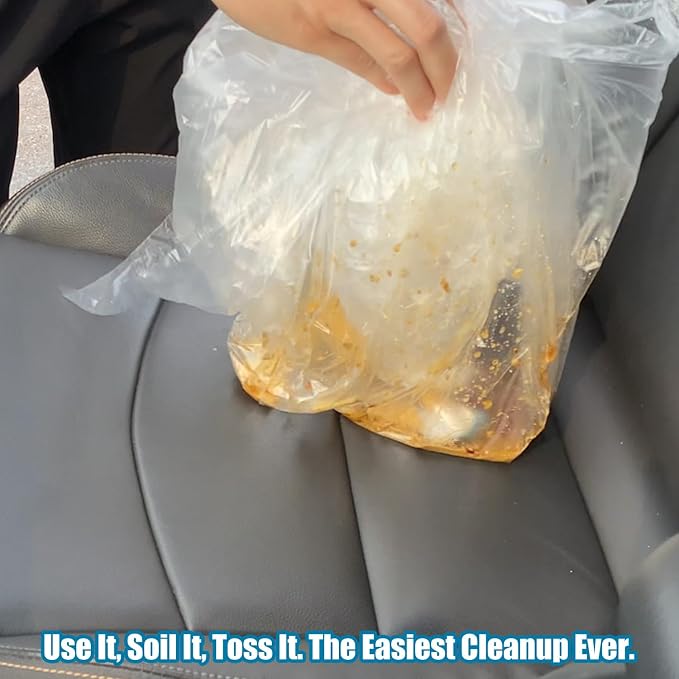 50 PCS Thickened Disposable Plastic Car Seat Covers, 57.1 x 31.5 Inches | Transparent Waterproof Seat Protector, Universal for Airplane Seats, Salon Chair, Restaurant Seats, Bus Seat & Most Vehicles