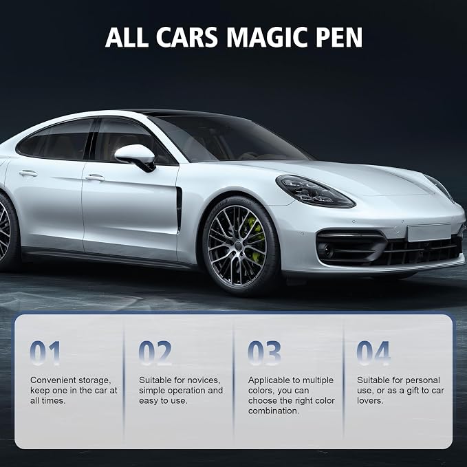 Magic Car Scratch Remover Pen – Quick & Easy Paint Repair for All Vehicles, Fix Scratches, Chips & Scuffs Instantly, Waterproof & UV Resistant Touch-Up Pen, Fits All Car Colors, Long-Lasting Shine (2)
