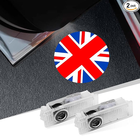 2Pcs Car Door Lights Projector for Clubman/Countryman/Paceman/Sports/Cooper R55 R56 R57 R58 R59 R60 R61 F55 F56 F57 Car Accessories - Ghost Shadow Welcome LED Puddle Lights