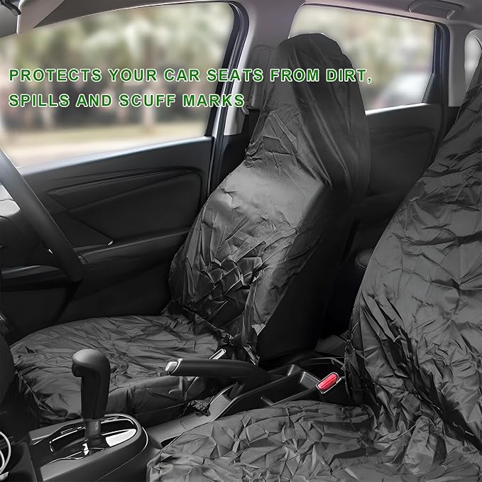 Car Seat Cover Protector, Waterproof Covers Scratch-Proof Protector for Front Seats, Machine Washable Front Bucket Seat Protective Accessories for Post Gym Workout