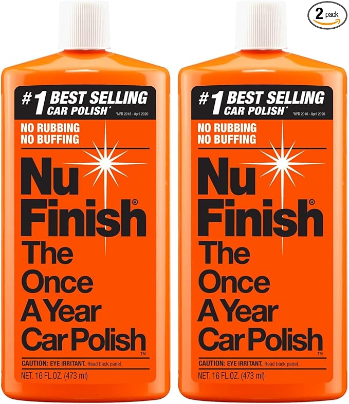 Nu Finish Car Polish, NF-76 Liquid Polish for Cars, Trucks, 16 Fl Oz Each (Pack of 2)