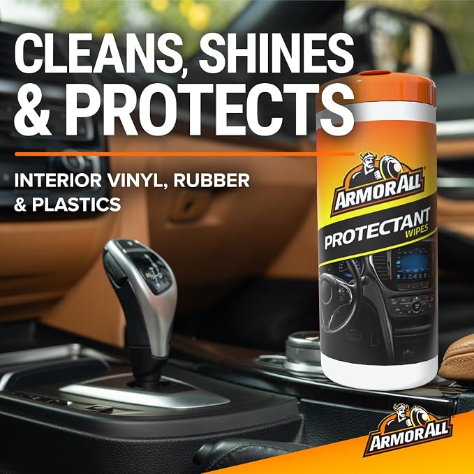 Armor All Car Interior Value Pack, 60 Count, Glass Wipes and Protectant Wipes