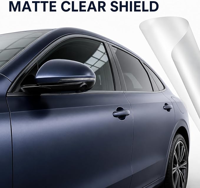 MHOO Matte Clear PPF 7.5Mil Car Paint Protective Film Compatible with Tesla Model Y 2020-2025 TPU Scratch Protection Vinyl Film (5X5ft)