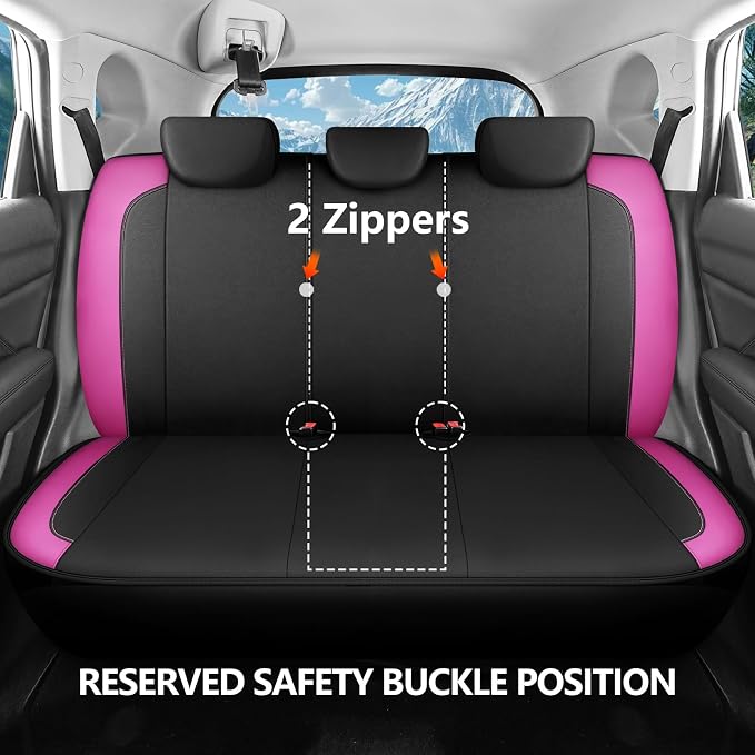 HChengkikz Full Set Neoprene Waterproof Car Seat Covers, Seat Protectors | Water Resistant Seat Protectors, Airbag Compatible, Universal Fit for Sedans, SUVs, Trucks, Vans
