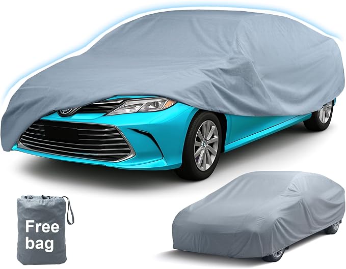 Leader Accessories Sedan Car Covers All-Weather Protection, Fits 171"-185" | Waterproof, Breathable, Windproof Protection Against Rain, Snow, UV & Dust, Full-Exterior Cover for Indoor & Outdoor Use