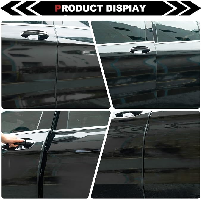 Car Door Edge Protector,Rubber Car Door Protectors No Glue Car Accessories Rubber U Shape Car Trim Door Protectors Seal for Sedan, Trucks, SUV, ATV, Boats(Gray,16.4FT)