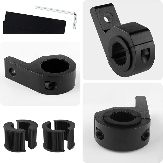 2PCS Motorcycle Light Bar Mounts - Universal 0.75" 1" 1.25" Tube Clamp LED Light Bar Bracket Kit for Motorcycle Driving Lights - Roof Rack Lights of Most ATVs UTVs Trucks