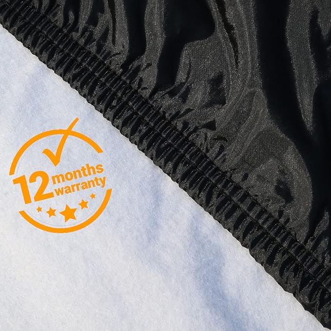 Car Cover Waterproof All Weather SUV - Coverado Black Car Cover UV Protection with Zipper Door, Cotton Backing Snowproof Hail Protection Windproof, Universal Fit for SUV (206"-215")