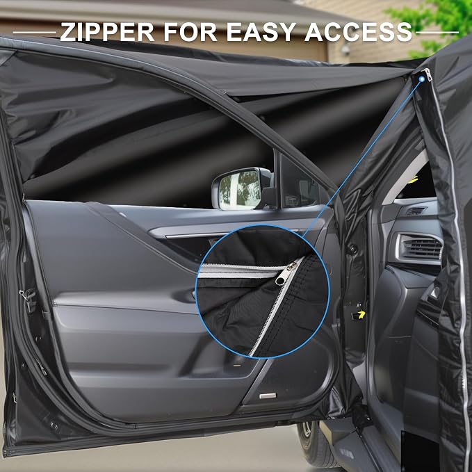 X AUTOHAUX Car Cover for Subaru Outback 210D-PU Outdoor Full Car Cover All Weather with Door Zipper for Waterproof Windproof Sun Rain Snow Protection
