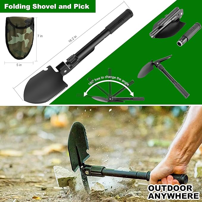 LUXMOM Survival Kit and First Aid Kit, 142Pcs Professional Survival Gear and Supplies Equipment with Molle Pouch, Gift for Fathers Day Men Dad Husband Camping Hiking Hunting Outdoor Adventure