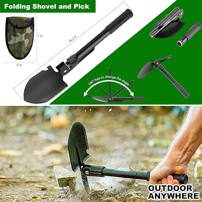 LUXMOM Survival Kit and First Aid Kit, 142Pcs Professional Survival Gear and Supplies Equipment with Molle Pouch, Gift for Fathers Day Men Dad Husband Camping Hiking Hunting Outdoor Adventure