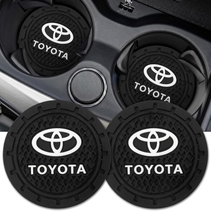 Car Cup Holder Coaster for Toyota Corolla RAV4 Highlander, 2 Pieces | Silicone, 2.75 Inch, Car Interior Accessories