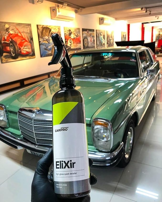 CARPRO Elixir Quick Detailer with Sprayer - Quick Detail Provides a Fast Layer of Depth, Gloss, and Hydrophobic Energy - 500ml (17oz)