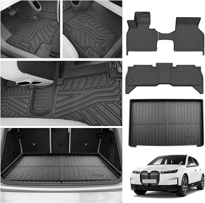 Cartist Floor Mats for BMW IX 2022-2025 2026, All Weather Floor Mat and Cargo Liner for IX Accessories, Heavy Duty Car Mats, Car Accessories