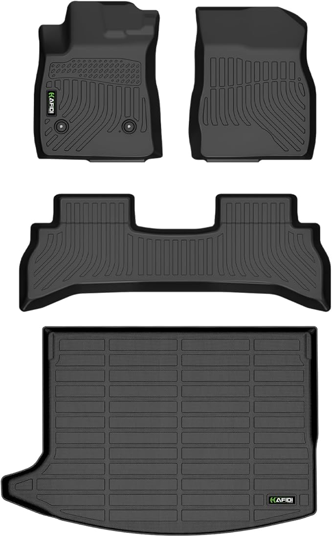 HAFIDI® Floor Mats & Cargo Liner Set Fit for 2020-2025 2026 Buick Encore GX FWD (Not for AWD,Only Fit Cargo in Upper Deck Position) All Weather TPE Car Full Set Floor Liners Custom Accessories - Black