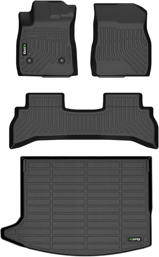 HAFIDI® Floor Mats & Cargo Liner Set Fit for 2020-2025 2026 Buick Encore GX FWD (Not for AWD,Only Fit Cargo in Upper Deck Position) All Weather TPE Car Full Set Floor Liners Custom Accessories - Black