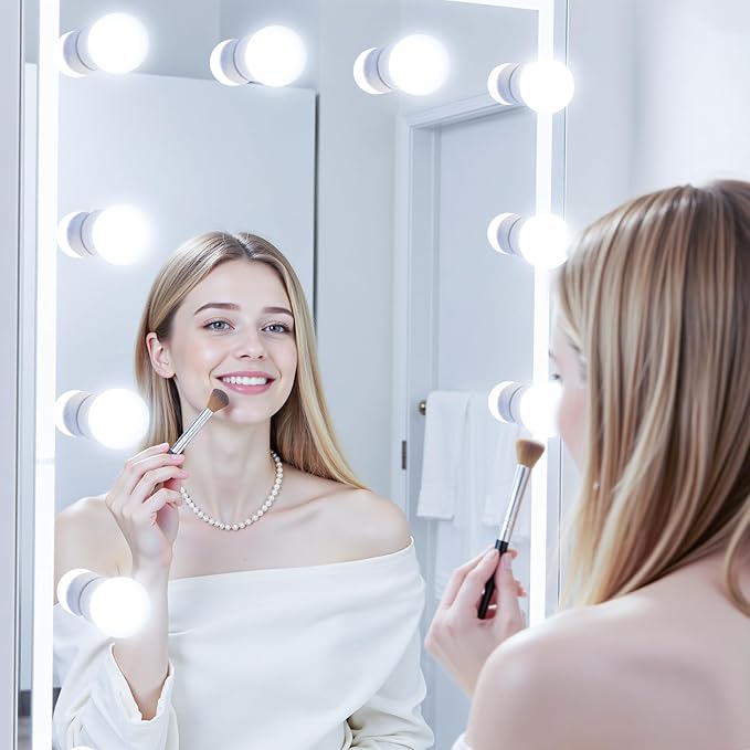 MAXvolador G25 LED Globe Light Bulbs 60W Equivalent, Cool White 6000K Bathroom Vanity Round Bulb, 500LM E26 LED for Makeup Mirror, Non-Dimmable 4 Pack