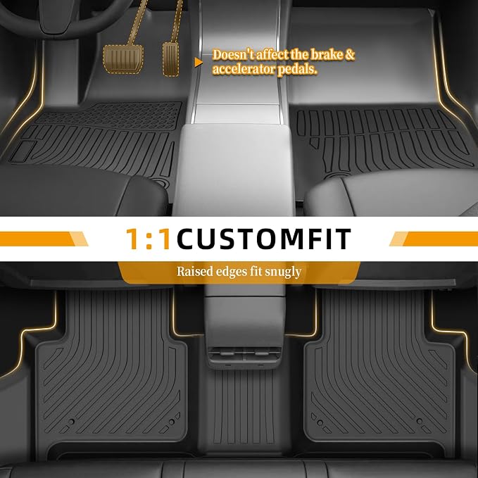 Floor Mats & Cargo Mat for Jeep Grand Cherokee 2022-2025, ONLY 5 Seat | TPE Grand Cherokee Laredo,/Overland/Limited/Trailhawk/Summit Reserve/Summit/Altitude, NOT WK or L or 4xe