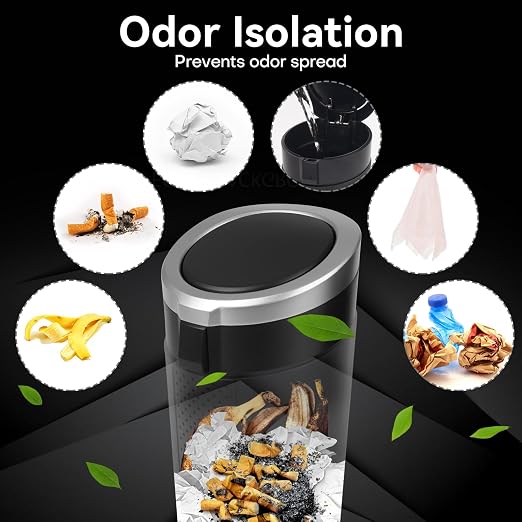 Car Trash Can Bin with Lid - 2 Packs Mini Car Garbage Can Cup Holder-Silver Small Leakproof Vehicle Trash Garbage Can Bin-Automotive Car Organizers and Storage for Back Seat SUV Truck Accessories