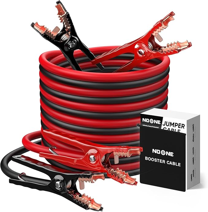 NOONE Jumper Cables for Car Battery - 4 Gauge 20 FT 600Amp Heavy Duty Automotive Booster Jumper Cables for Jump Starting Dead or Weak Batteries (4AWG x 20Ft)