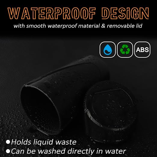 Car Trash Can with Lid, Leakproof Garbage Can with 40 Attached Trash Bags, Mini Essential Car Accessories for Interior for Car, Home, Office (Black)