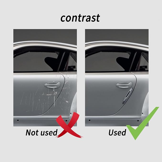 4PCS Car Door Edge Guards,Anti-Scratch Car Door Protector Trim Strip with Self Adhesive for Car Decor,Universal Exterior Car Accessories Door Guards for Cars Trucks SUVs (Black)