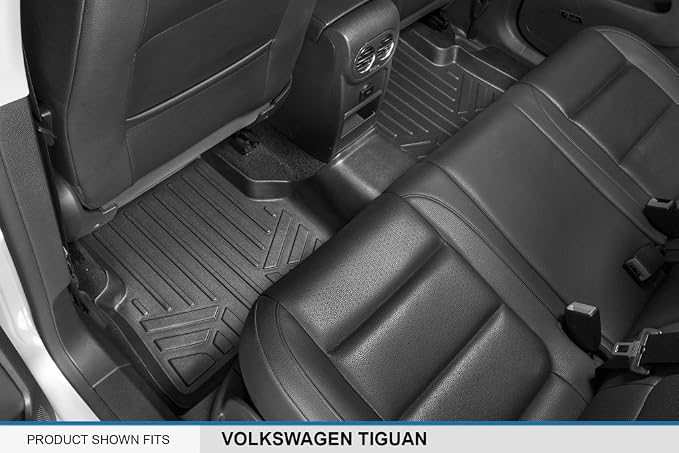 SMARTLINER Custom Fit Floor Mats 2 Rows and Cargo Liner Set for 2009-2017 Volkswagen Tiguan