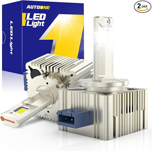 AUTOONE 2026 Upgraded D1S D1R Headlight Bulbs, 1200% Bright 60000 Lumens