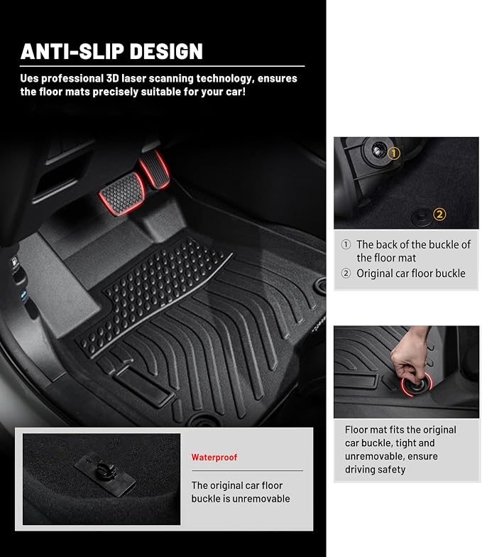 Car Floor Mats Replacement for Toyota Corolla 2014-2019 (Only Sedan Model) Heavy Duty Liner Custom Fit All Weather Protection Carpets Coverage WaterproofAccessories for Dad