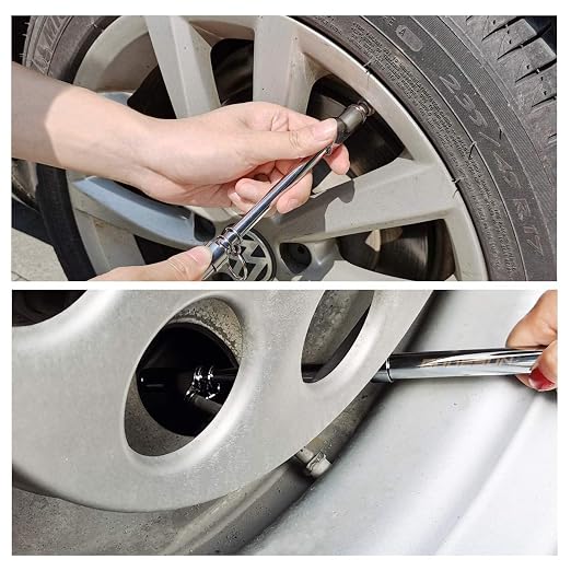 GODESON Heavy Duty Tire Pressure Gauge 10-150 PSI, Professional Dual Head Air Pressure Gauge for Truck Car Motorcycle, Accurate Reading Pen Style Tire Gauge with 1-10 Bar Range